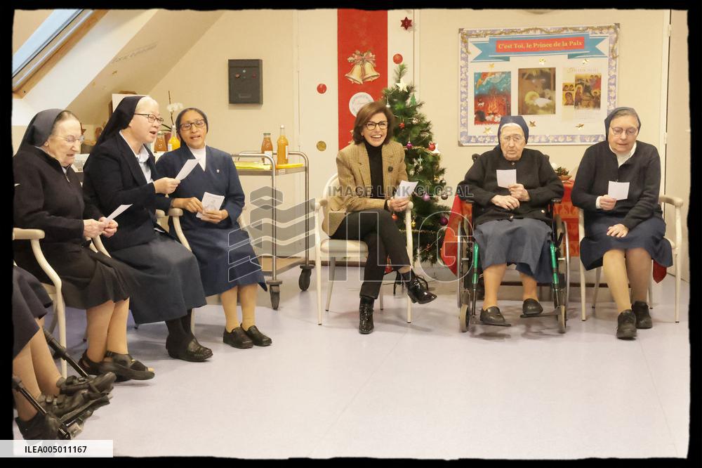 Exclusive - Rachida Dati Meets With Nuns - Paris