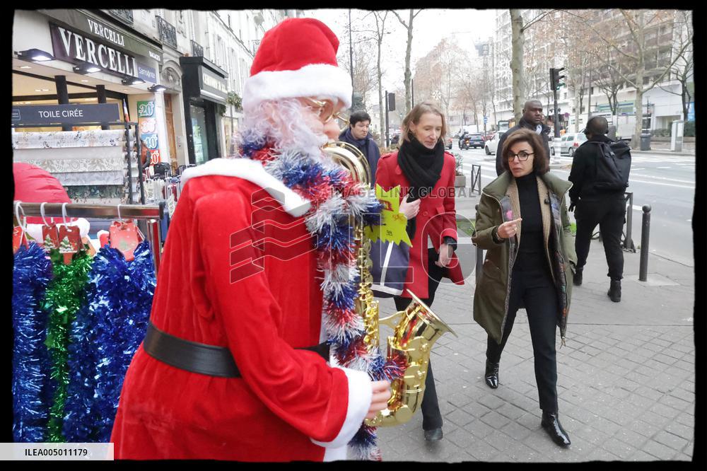 Exclusive - Rachida Dati At Avenue General Leclerc Visit - Paris