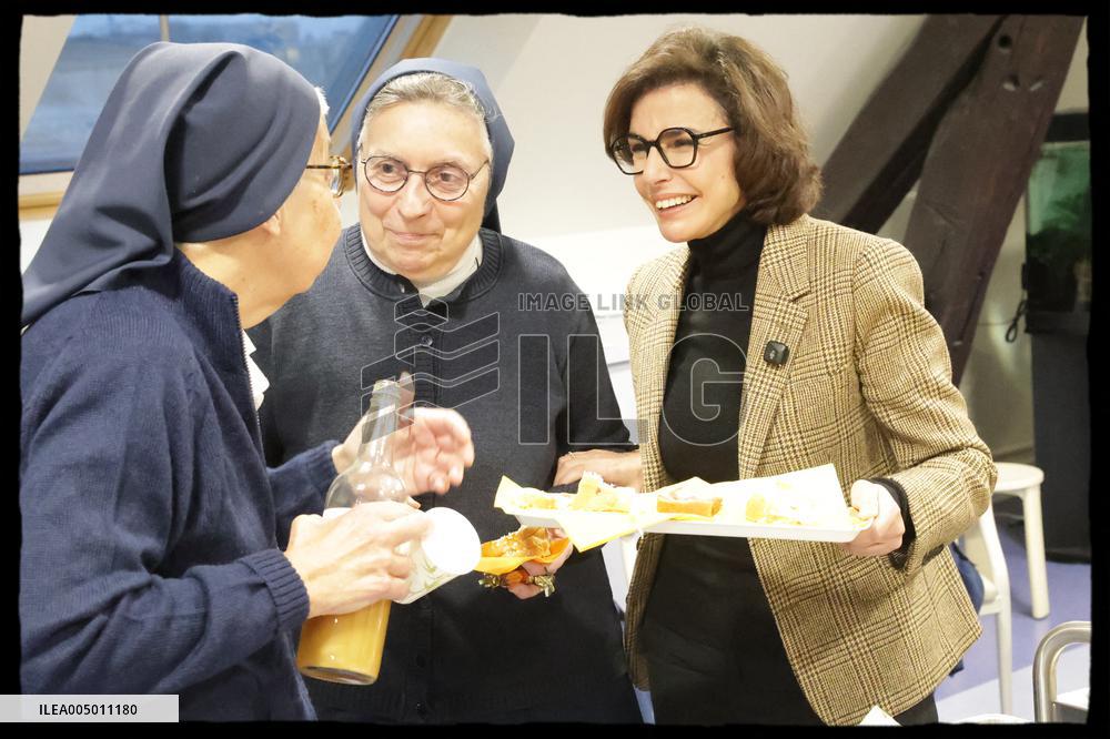 Exclusive - Rachida Dati Meets With Nuns - Paris