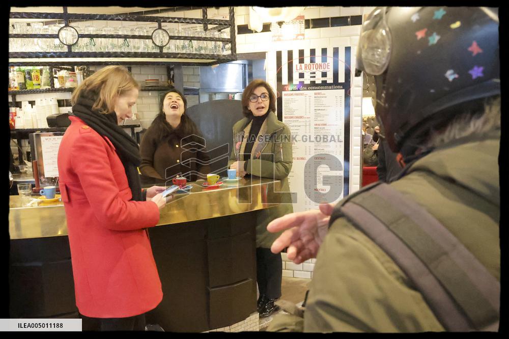 Exclusive - Rachida Dati At Avenue General Leclerc Visit - Paris