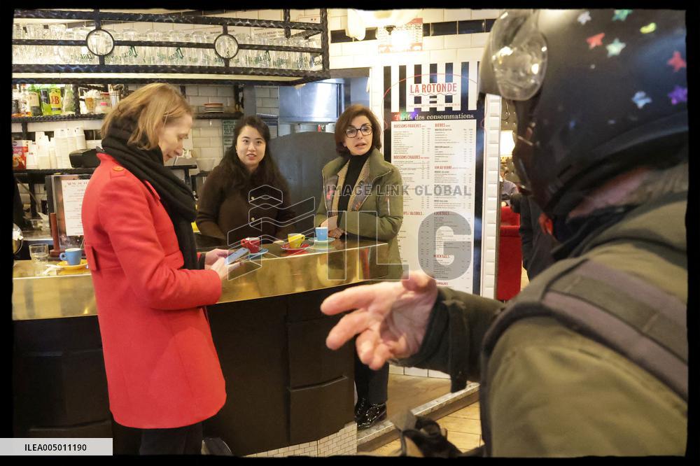 Exclusive - Rachida Dati At Avenue General Leclerc Visit - Paris