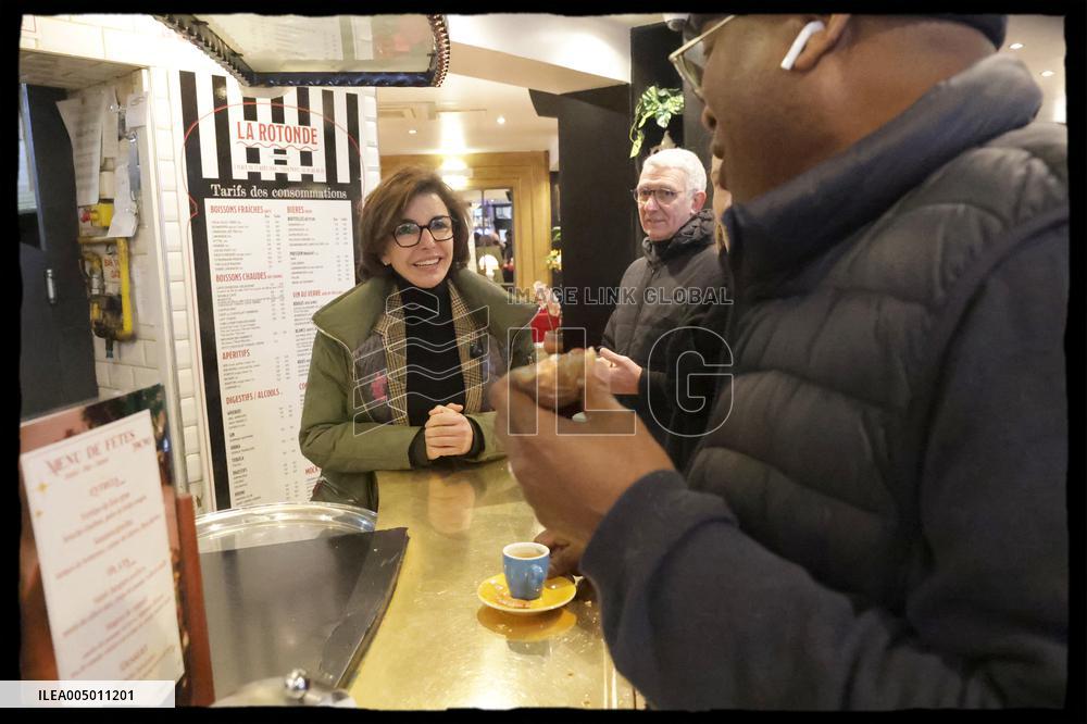 Exclusive - Rachida Dati At Avenue General Leclerc Visit - Paris