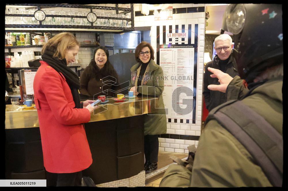 Exclusive - Rachida Dati At Avenue General Leclerc Visit - Paris