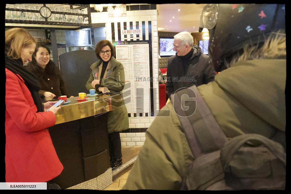 Exclusive - Rachida Dati At Avenue General Leclerc Visit - Paris