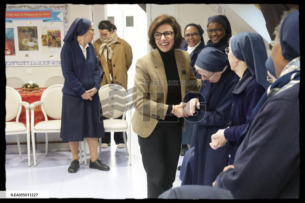 Exclusive - Rachida Dati Meets With Nuns - Paris