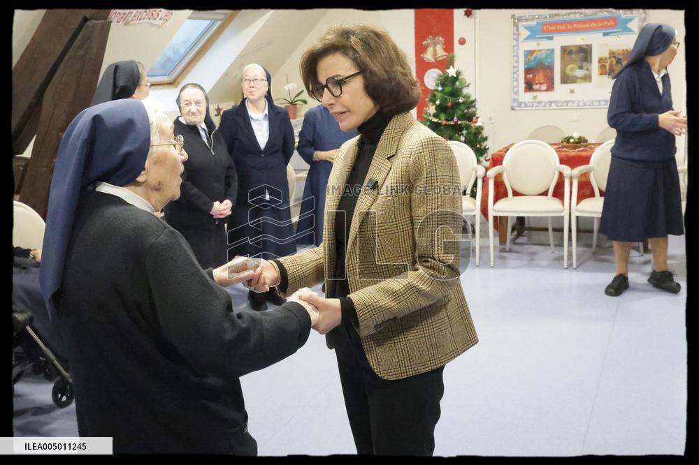 Exclusive - Rachida Dati Meets With Nuns - Paris