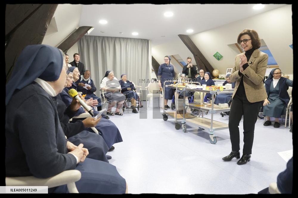 Exclusive - Rachida Dati Meets With Nuns - Paris