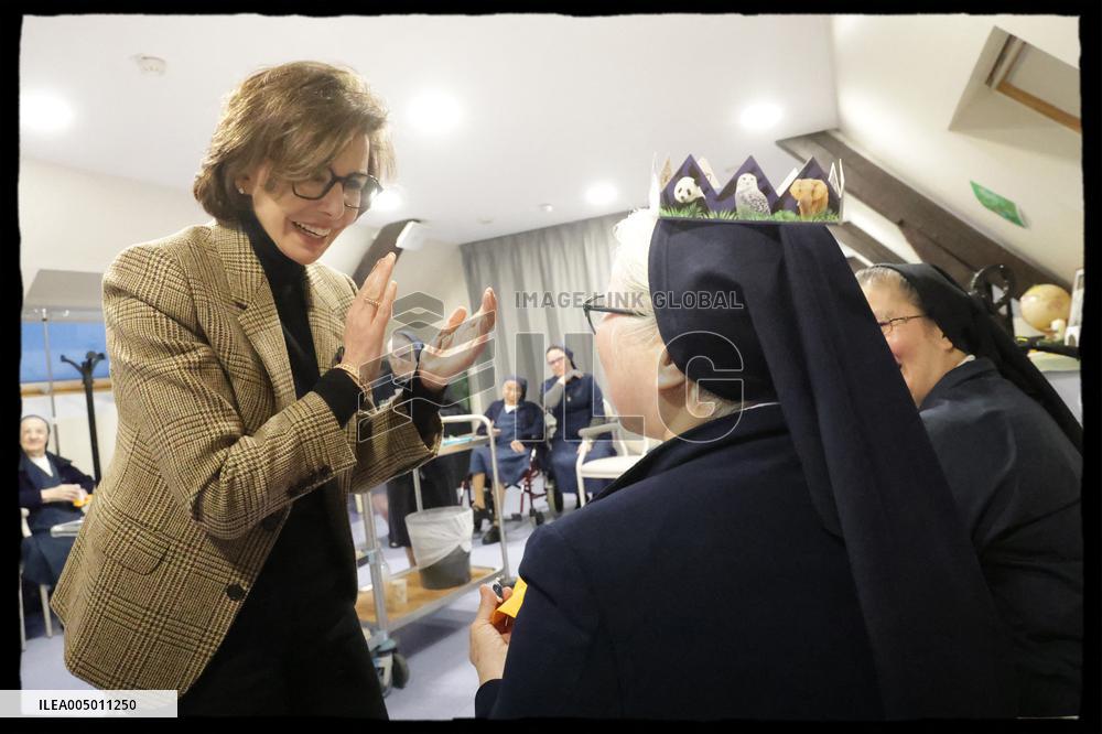 Exclusive - Rachida Dati Meets With Nuns - Paris