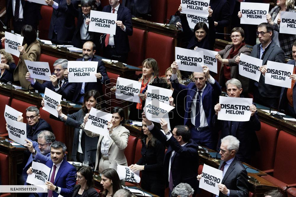 Protest In The Chamber Of Deputies During The Final Vote On The Budget Law - Rome