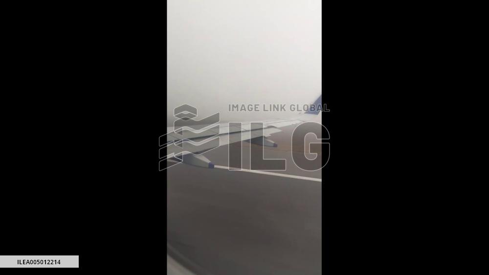 India: Plane Takes Off Amid Dense Fog at Delhi Airport