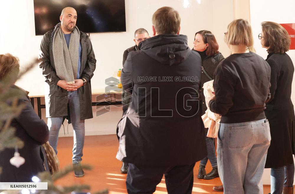 Exclu - Rachida Dati Visits the Emmaus Berthier Center - Paris