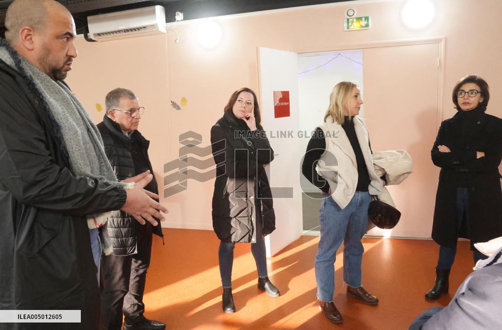 Exclu - Rachida Dati Visits the Emmaus Berthier Center - Paris