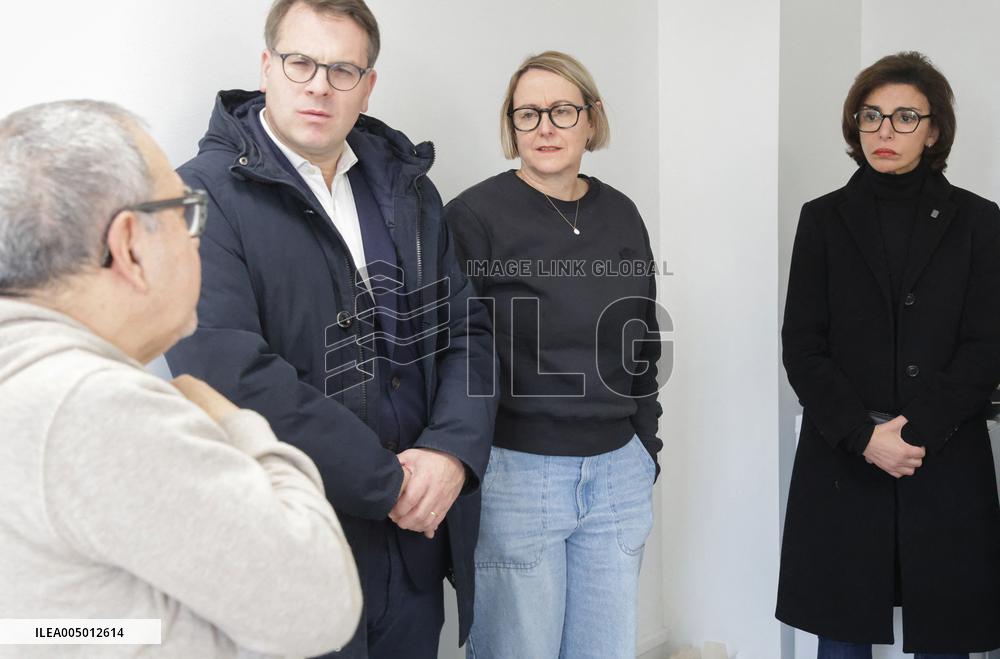 Exclu - Rachida Dati Visits the Emmaus Berthier Center - Paris