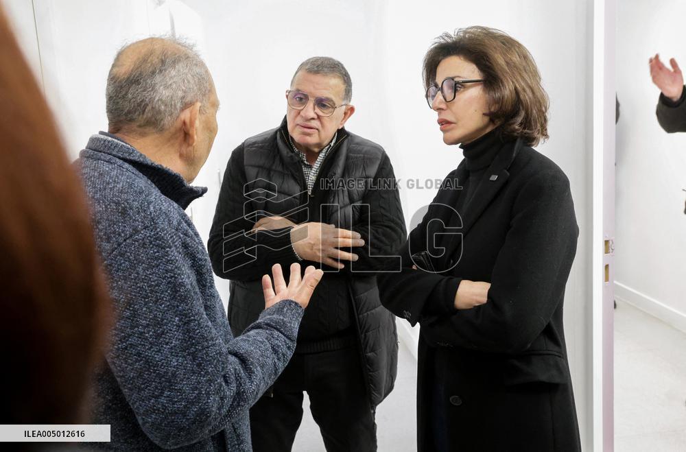 Exclu - Rachida Dati Visits the Emmaus Berthier Center - Paris