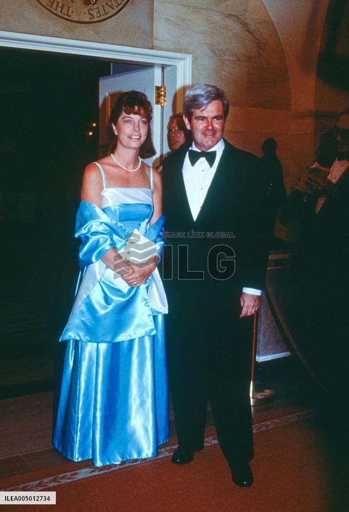 Gingrich Arrives for the Evren State Dinner