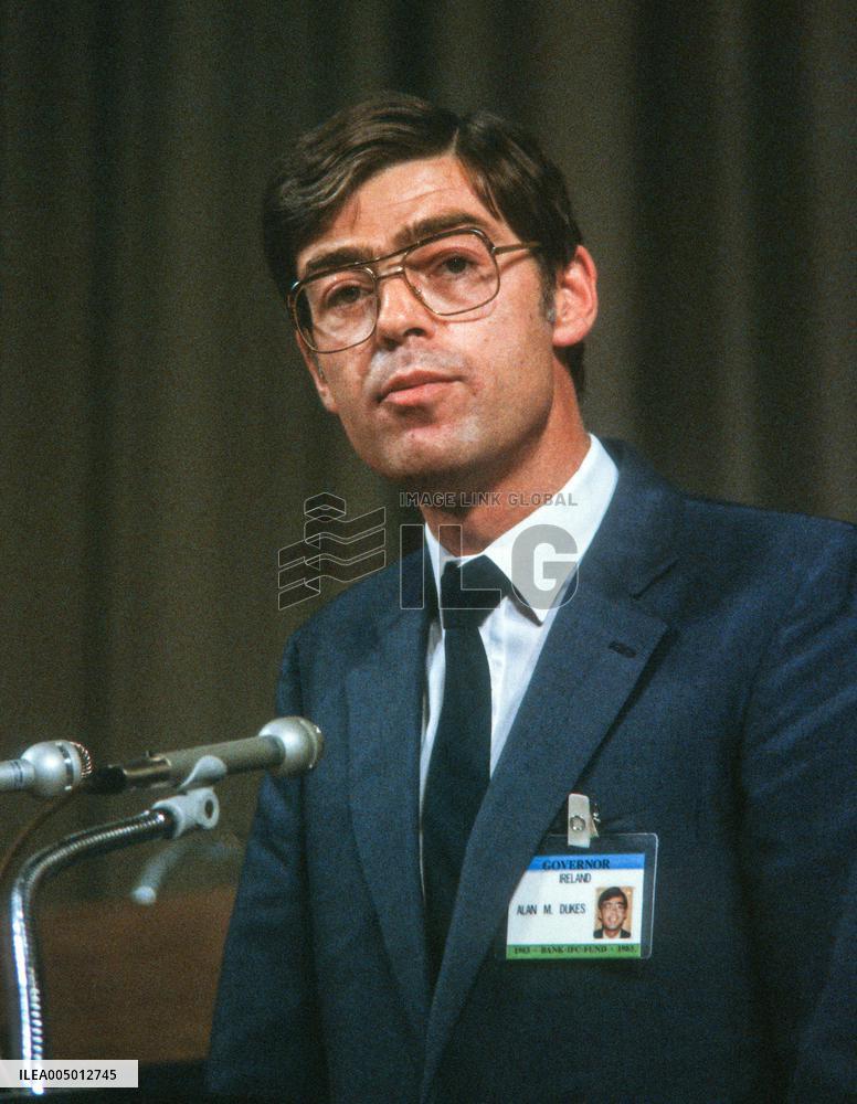 Alan M. Dukes Attends the 1983 IMF Annual Meeting