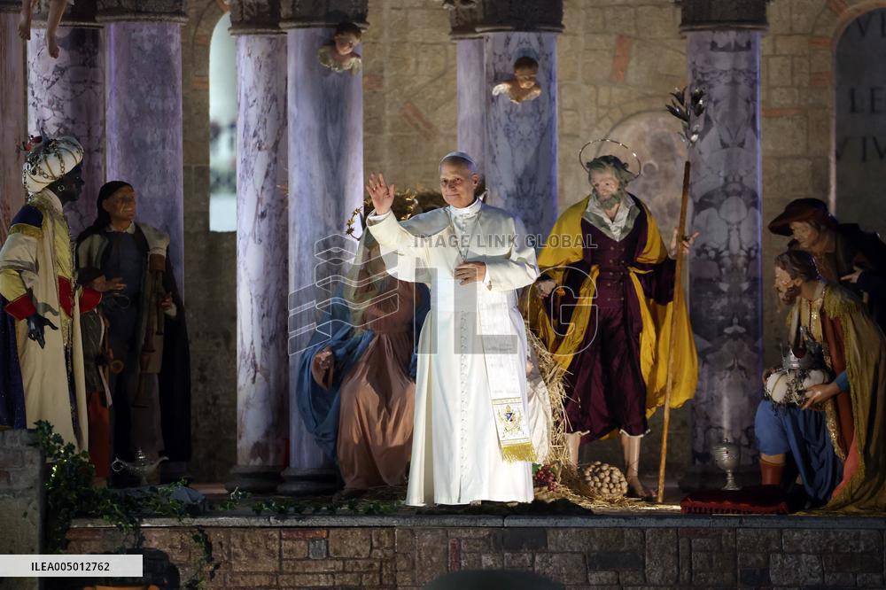 Pope Leo XIV Prays Before the Nativity Scene - Vatican