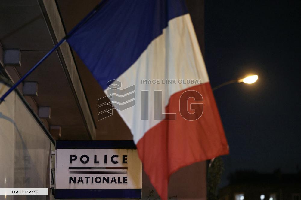French Interior Minister Visits Police Before New Year's Eve - Suburb of Paris