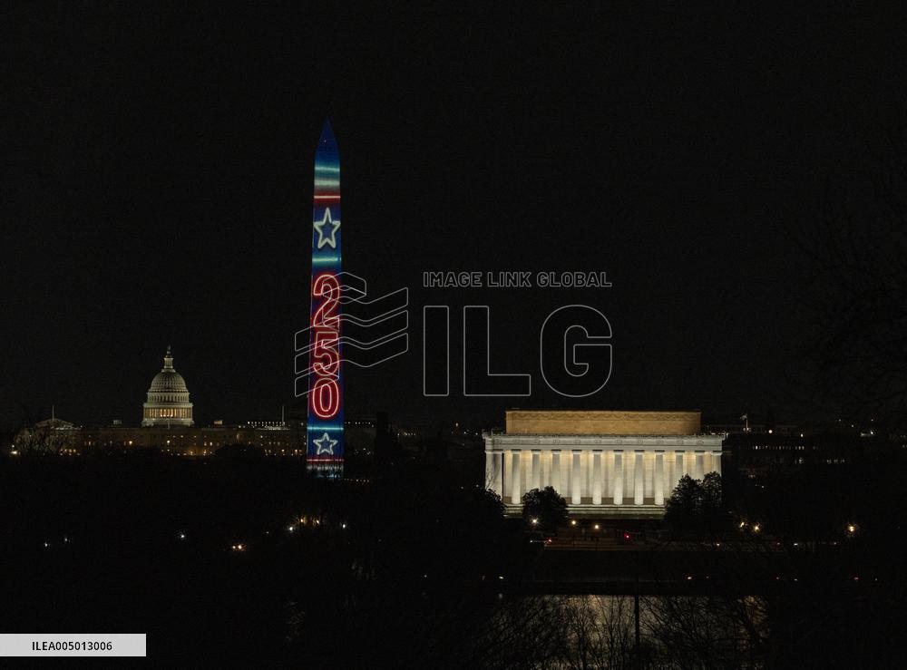 Freedom 250 new years at the  Washington Monument