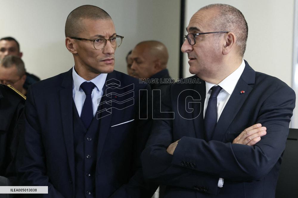 French Interior Minister Visits Law Enforcement Ahead Of New Year's Eve - France