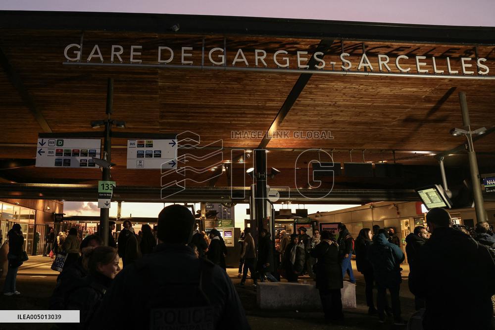 French Interior Minister Visits Law Enforcement Ahead Of New Year's Eve - France