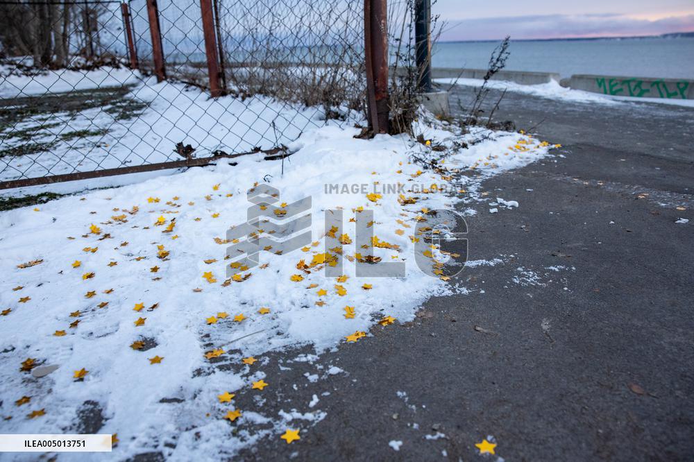 Garbage after the New Year's Eve celebrations