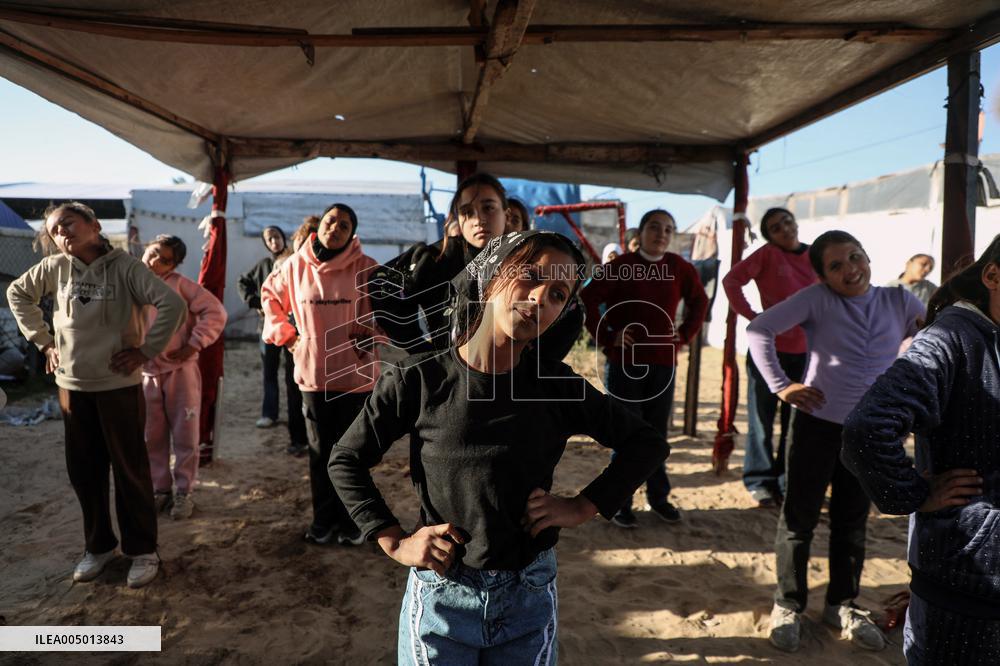 Boxing Training Session at A Displacement Camp - Khan Younis