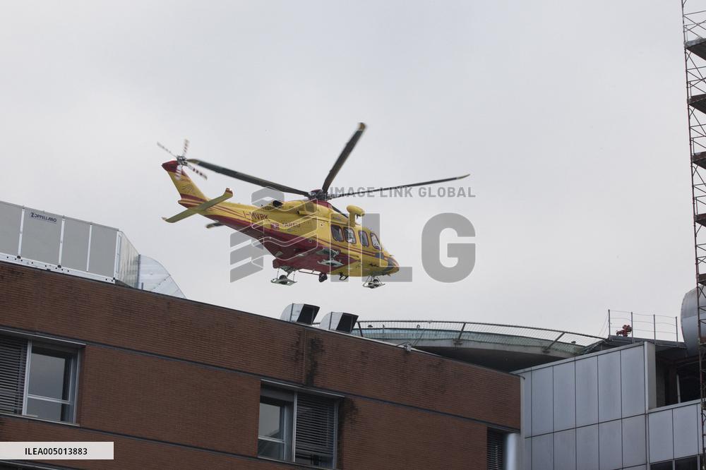 Victims of The Crans-Montana Fire Arrive by Helicopter - Milan