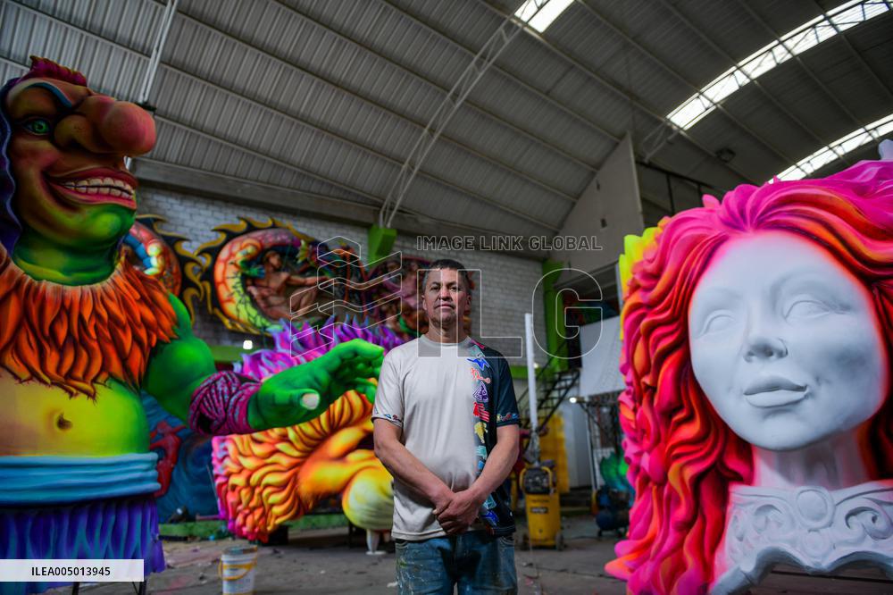 Miguel Mejia the Artisan Behind Twenty Years Crafting the Black and Whites Carnival - Carnaval de Negros y Blancos 2026