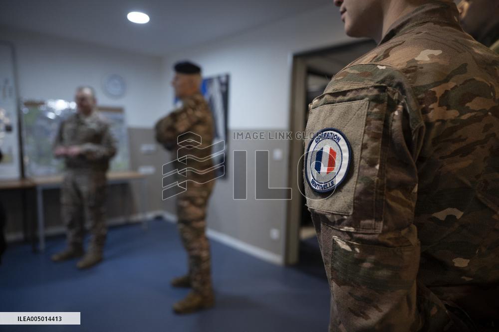 Sentinelle mission in front of the Eiffel Tower in Paris