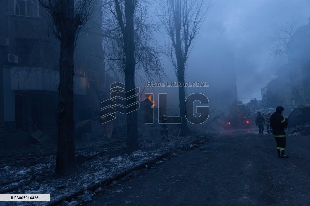 Russian Forces Strike Residential Areas Of Kharkiv - Ukraine