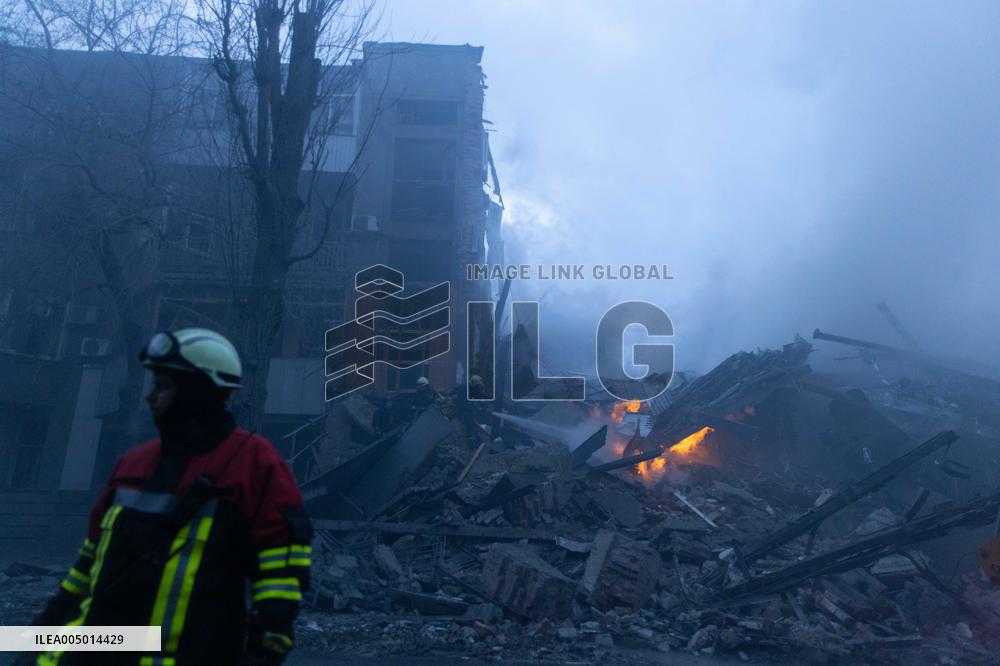 Russian Forces Strike Residential Areas Of Kharkiv - Ukraine