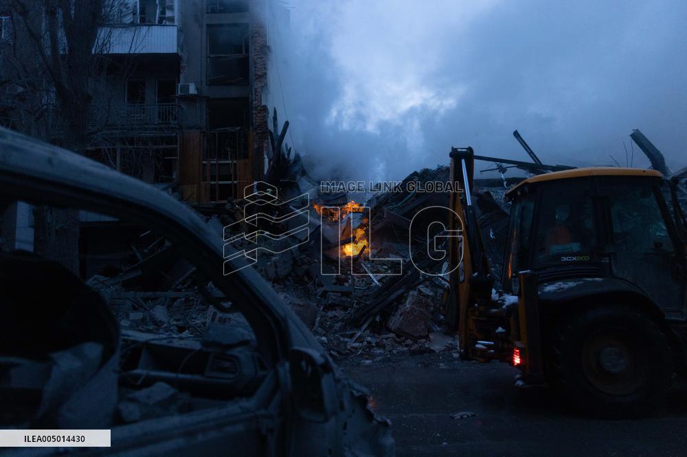 Russian Forces Strike Residential Areas Of Kharkiv - Ukraine