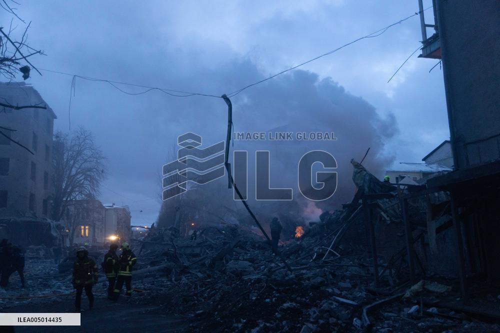 Russian Forces Strike Residential Areas Of Kharkiv - Ukraine
