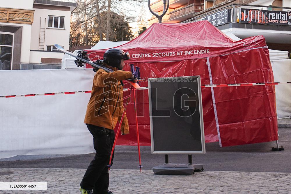 Tribute to victims at Le Constellation bar - Crans Montana