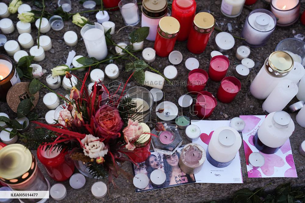 Tribute to victims at Le Constellation bar - Crans Montana