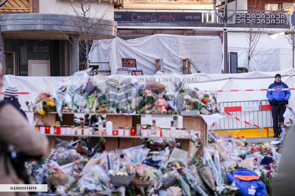 Flowers Brought Near the Le Constellation Bar - Crans-Montana