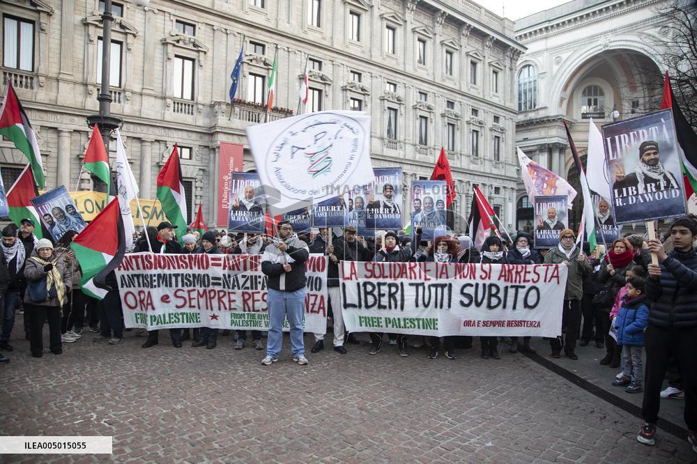 Rally For The Release Of Palestinian Prisioners - Milan