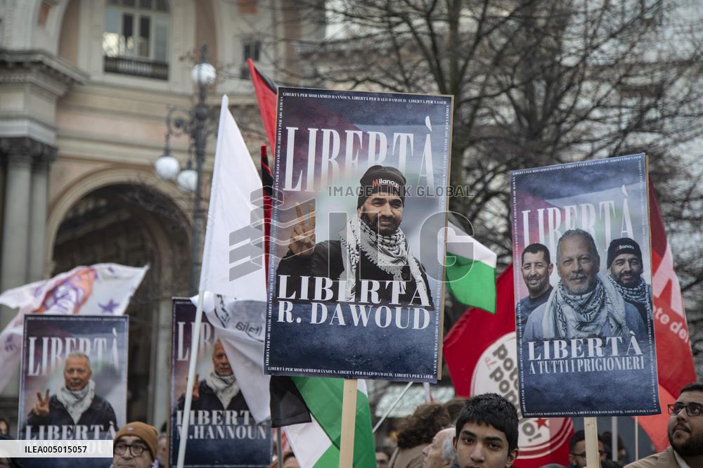 Rally For The Release Of Palestinian Prisioners - Milan