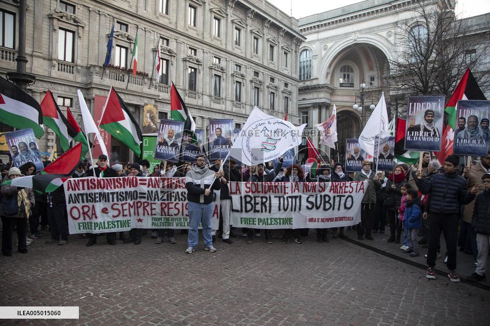 Rally For The Release Of Palestinian Prisioners - Milan