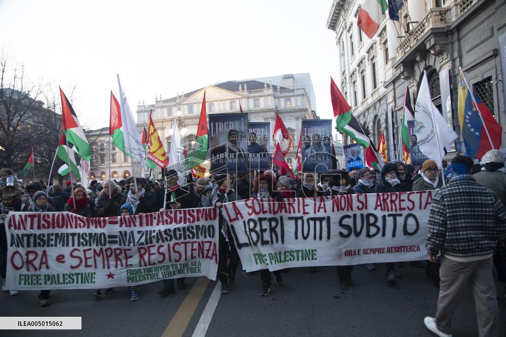 Rally For The Release Of Palestinian Prisioners - Milan