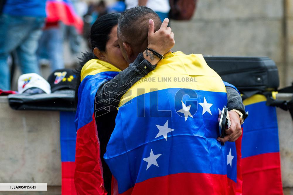 Venezuela Crisis Demonstrations in Colombia