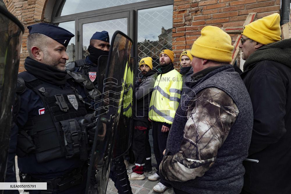 Action By The Inter-Union Group Of Farmers In Toulouse