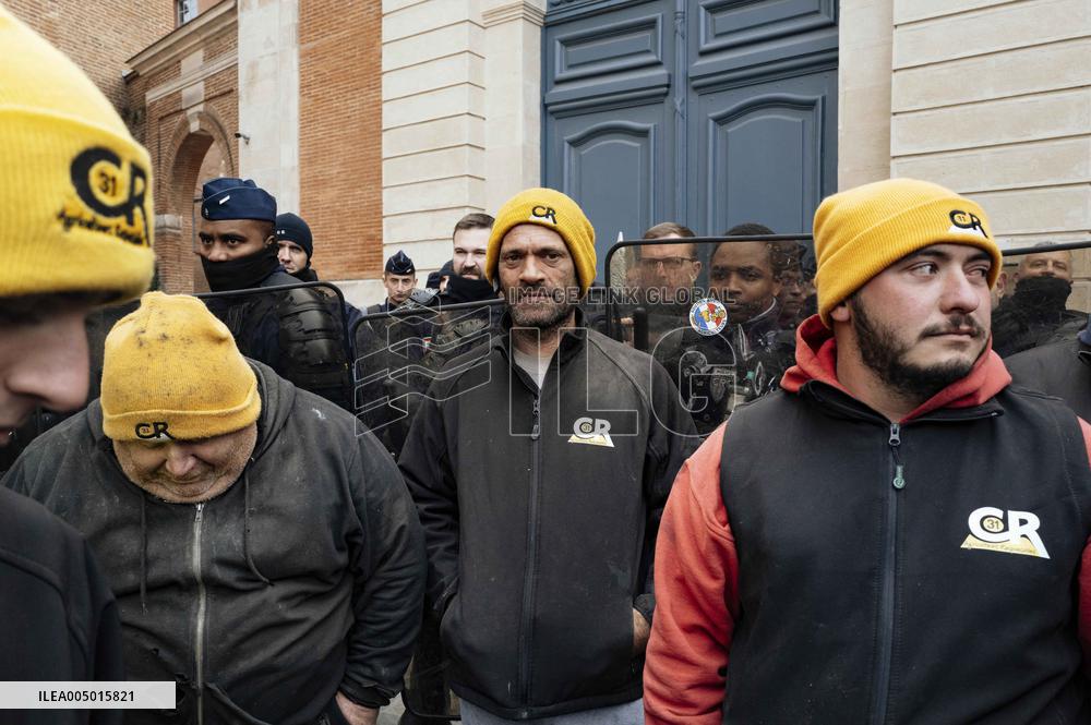 Action By The Inter-Union Group Of Farmers In Toulouse