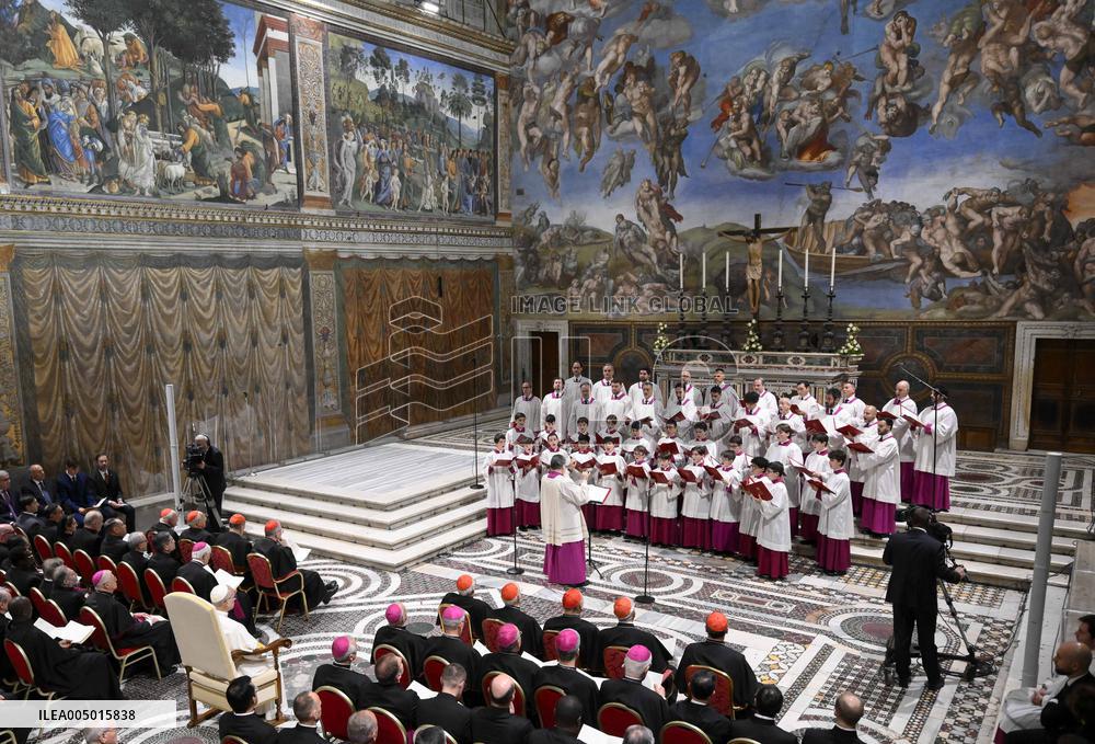 Pope Leo XIV At A Concert In The Sistine Chapel - Vatican