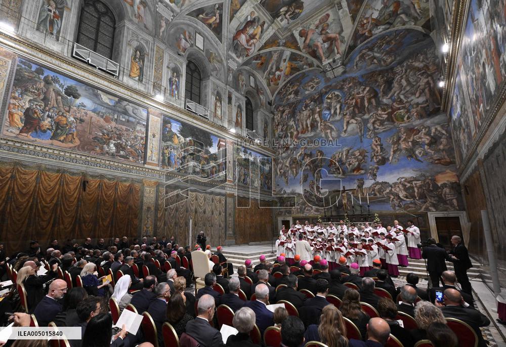 Pope Leo XIV At A Concert In The Sistine Chapel - Vatican