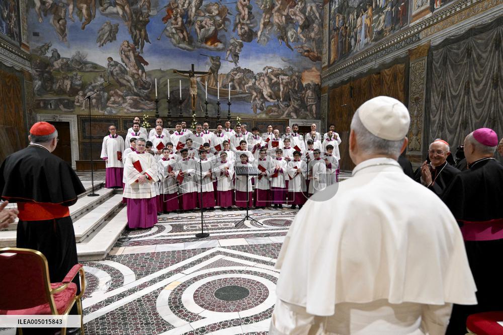 Pope Leo XIV At A Concert In The Sistine Chapel - Vatican