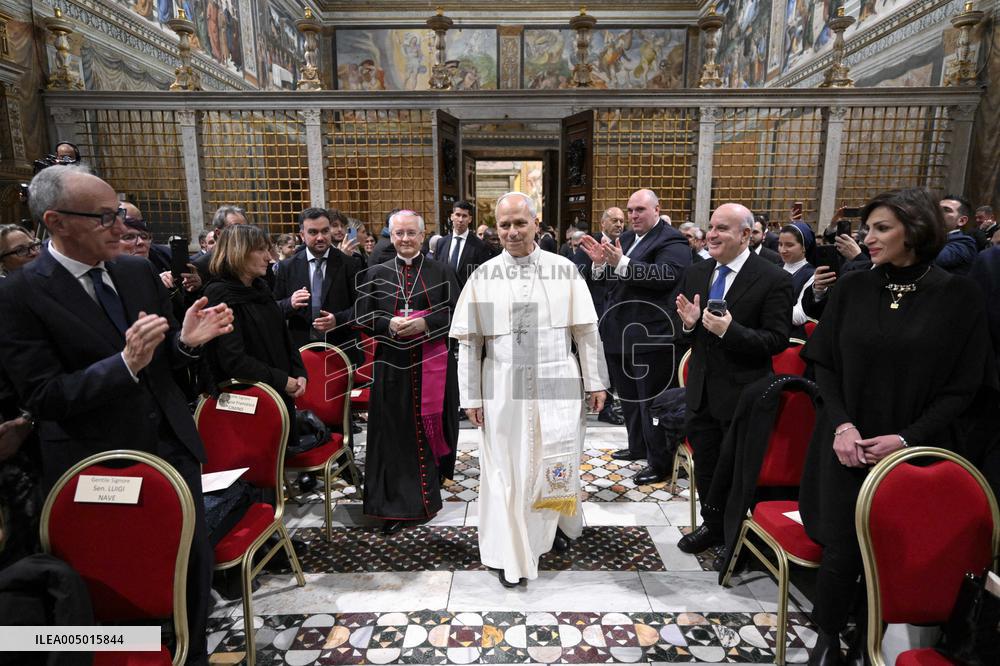 Pope Leo XIV At A Concert In The Sistine Chapel - Vatican