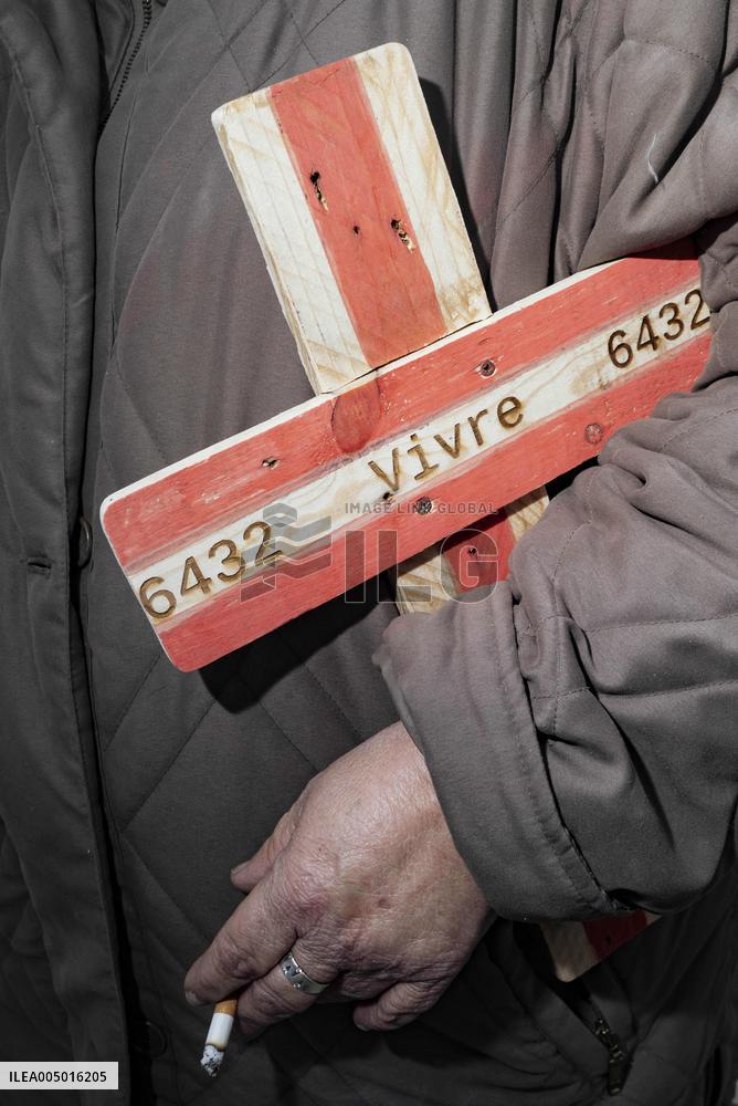 Farmers procession through the streets of Toulouse