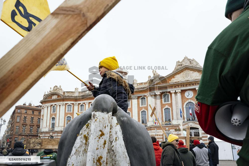 Action By The Inter-Union Group Of Farmers In Toulouse